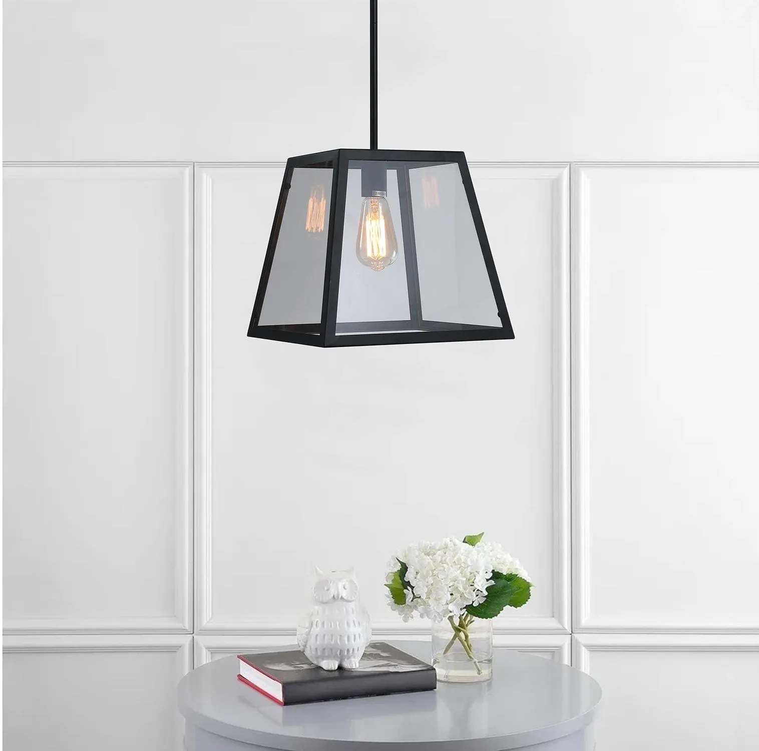 1-Light Prismatic Glass Pendant Lighting