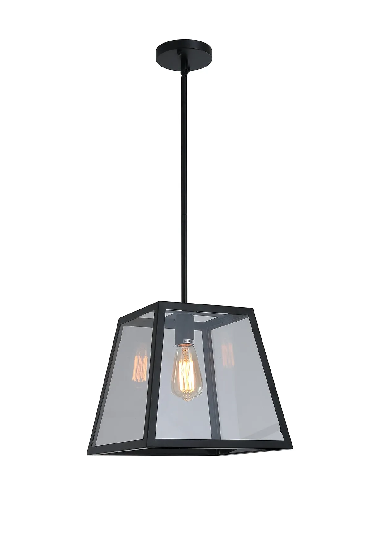 1-Light Prismatic Glass Pendant Lighting