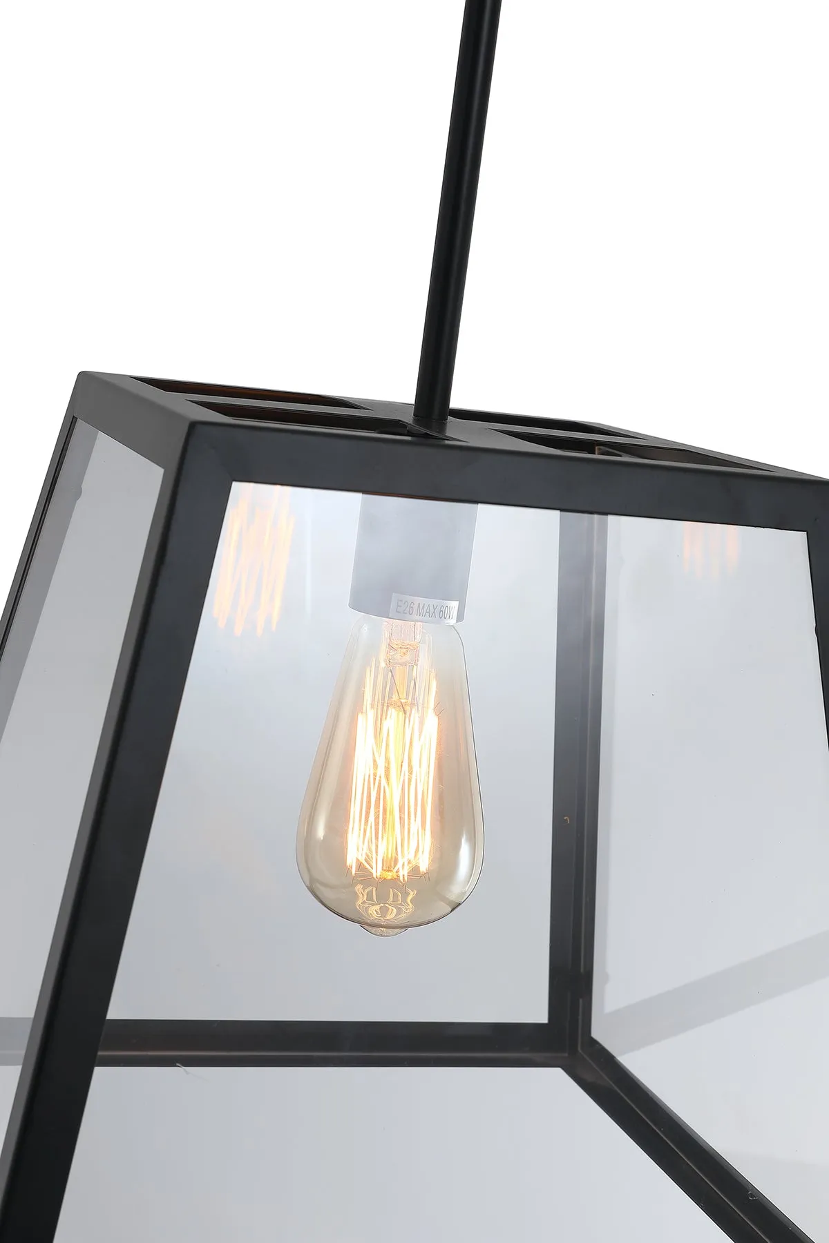 1-Light Prismatic Glass Pendant Lighting