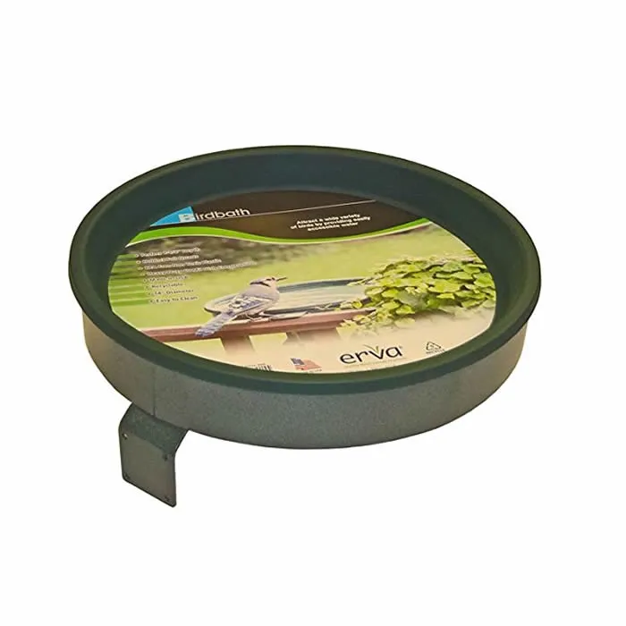 14" Deck Bird Bath, Clamp or Screw Mount