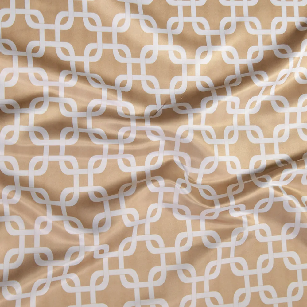 1pc - Lynx Print (Lamour) Table Linen 120" Round - Khaki