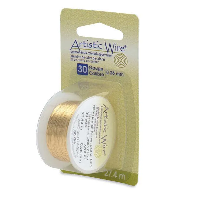 30 Gauge Tarnish Resistant Brass Artistic Wire (90ft)