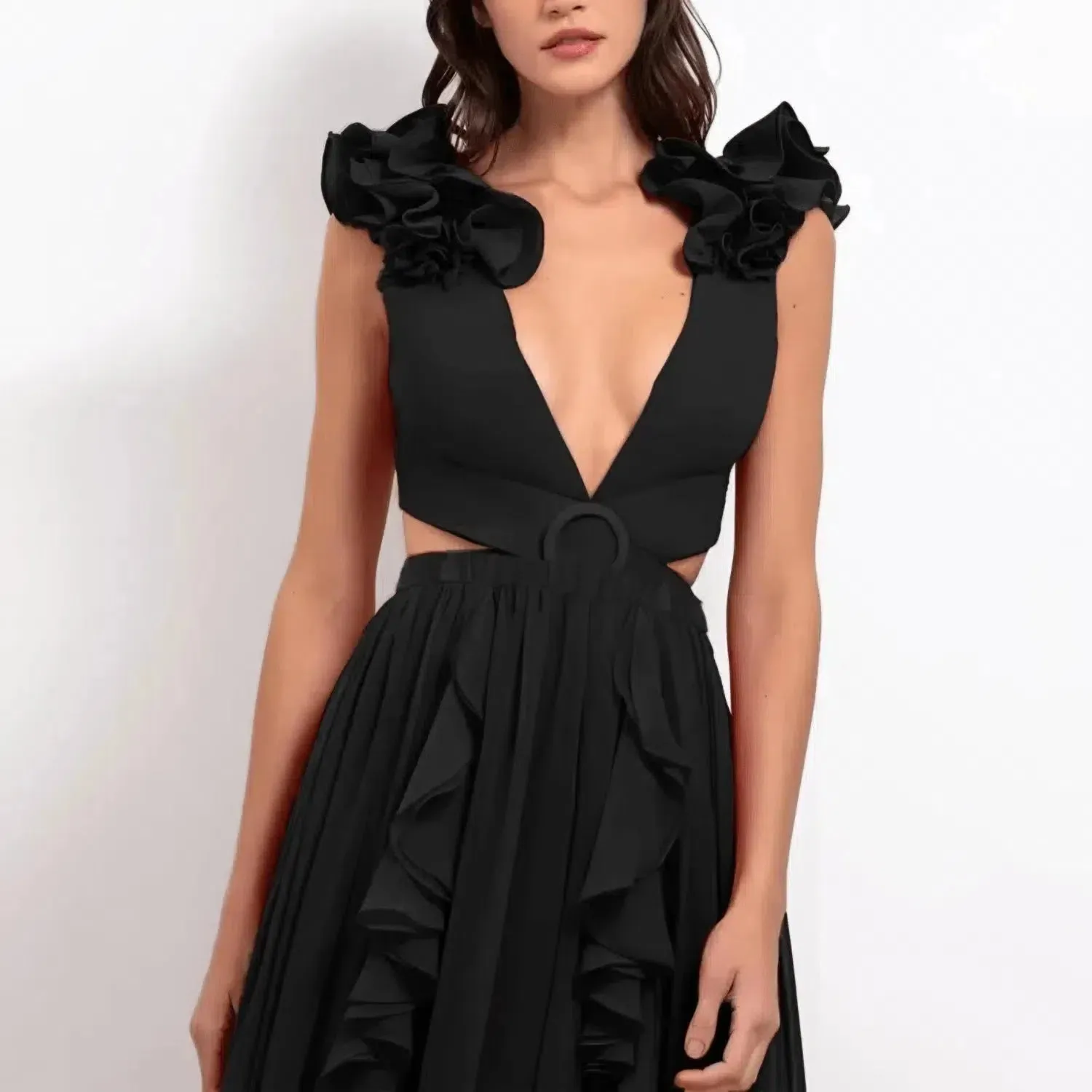 Amour Set – Pink – Ruffled swimsuit and long skirt