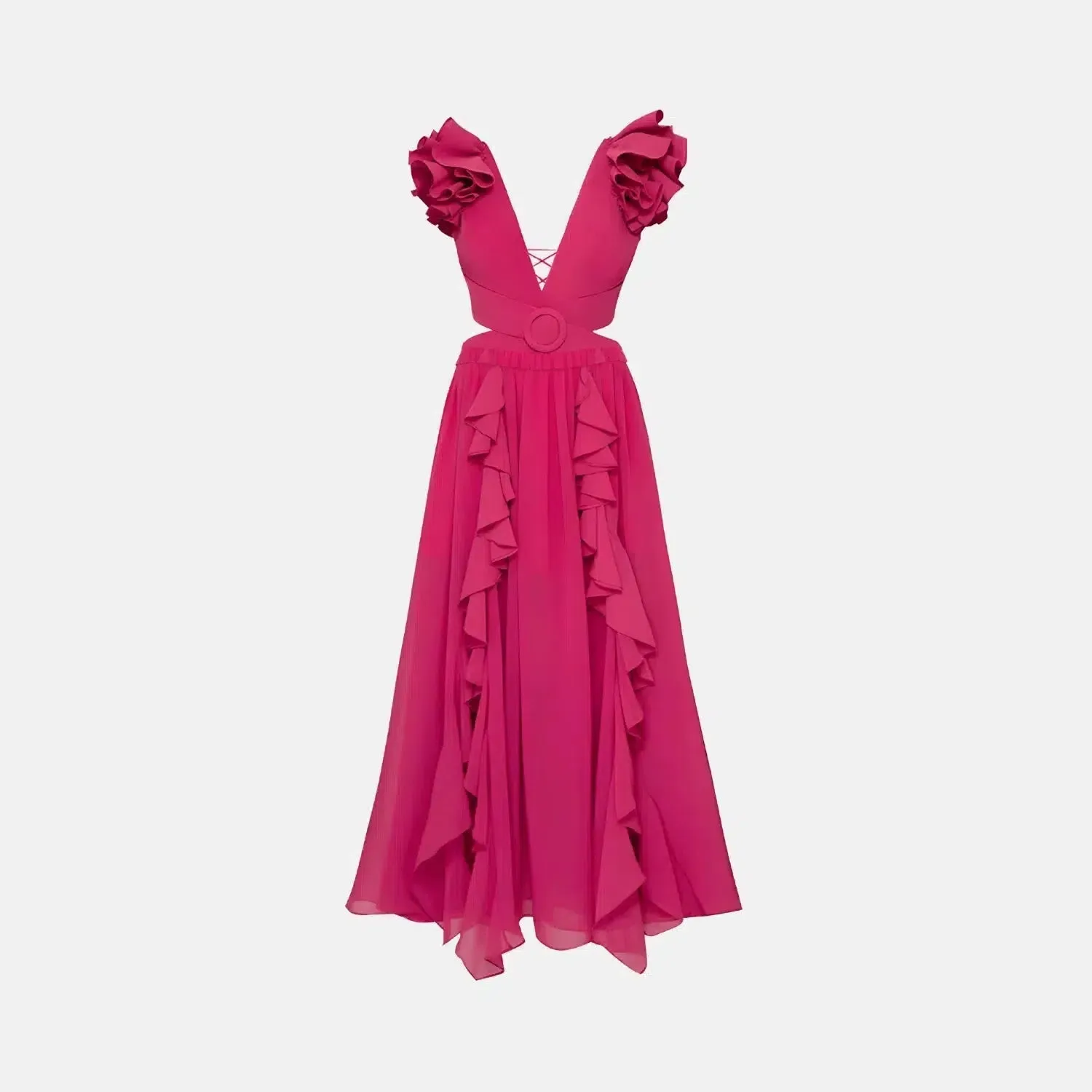 Amour Set – Pink – Ruffled swimsuit and long skirt