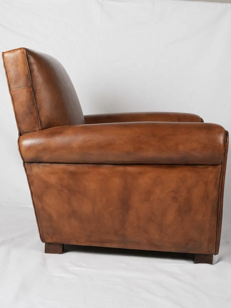 Artisan made leather club chair - Taittinger design