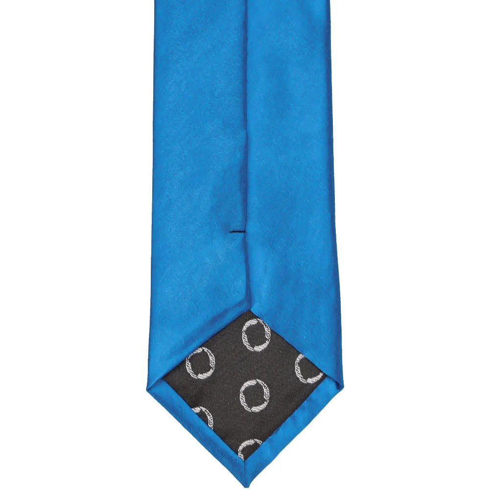 Azure Blue Solid Color Necktie