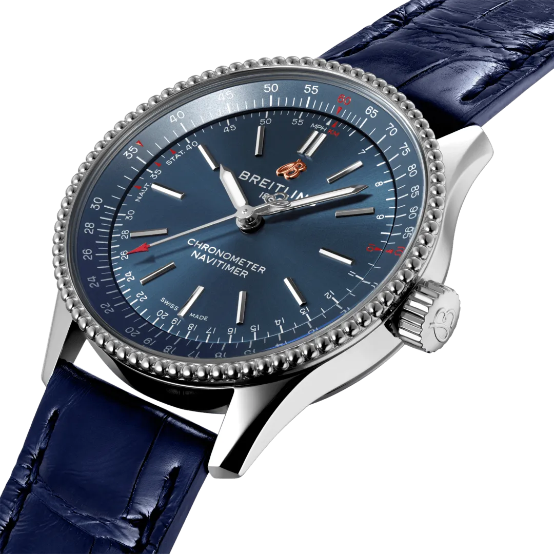 BRT Watch Navitimer AutoMTic 35 Copper Blue Croco Tang Type