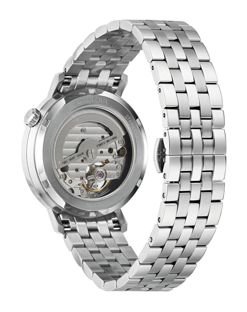 Bulova Dilan Stainless Steel Automatic Green Dial Watch 96A319