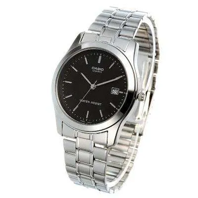 Casio Vintage MTP-1141A-1A  Black Dial/ Silver Stainless Steel Strap Men's Watch