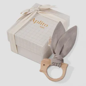 Cotton Baby Gift Set | Birdie Rattle Teether | Beige