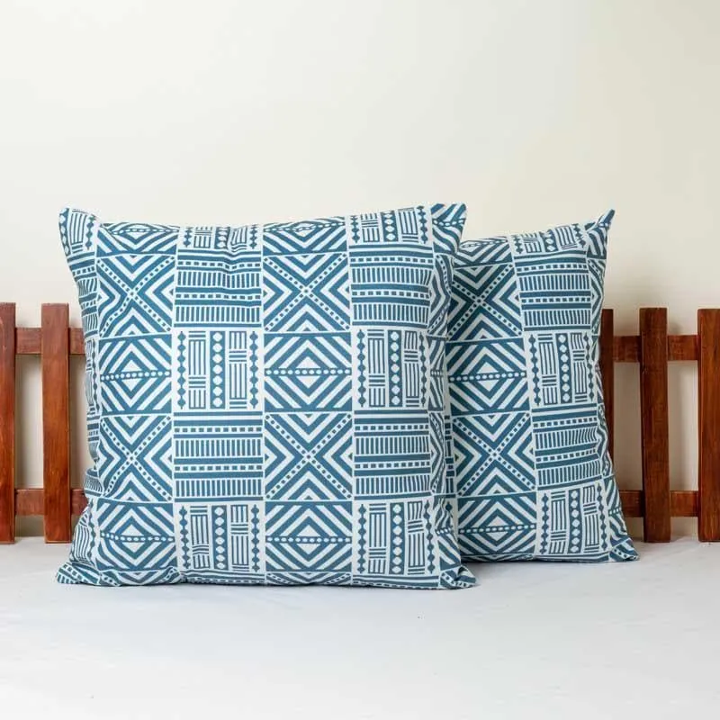 Crafted In Blue Cushion Cover