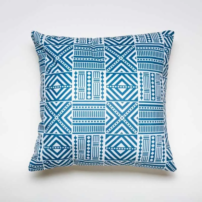 Crafted In Blue Cushion Cover