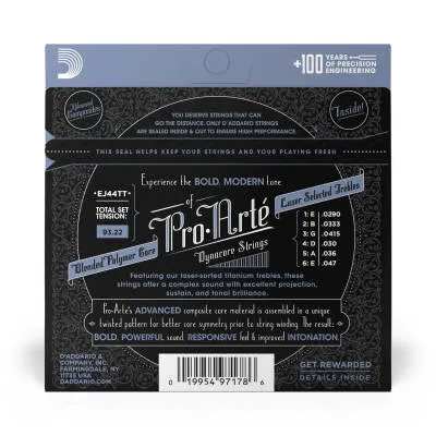 D’addario EJ44TT ProArte DynaCore Classical Guitar Strings - Extra-Hard Tension