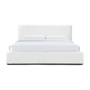 Dane Boucle King Bed (White)