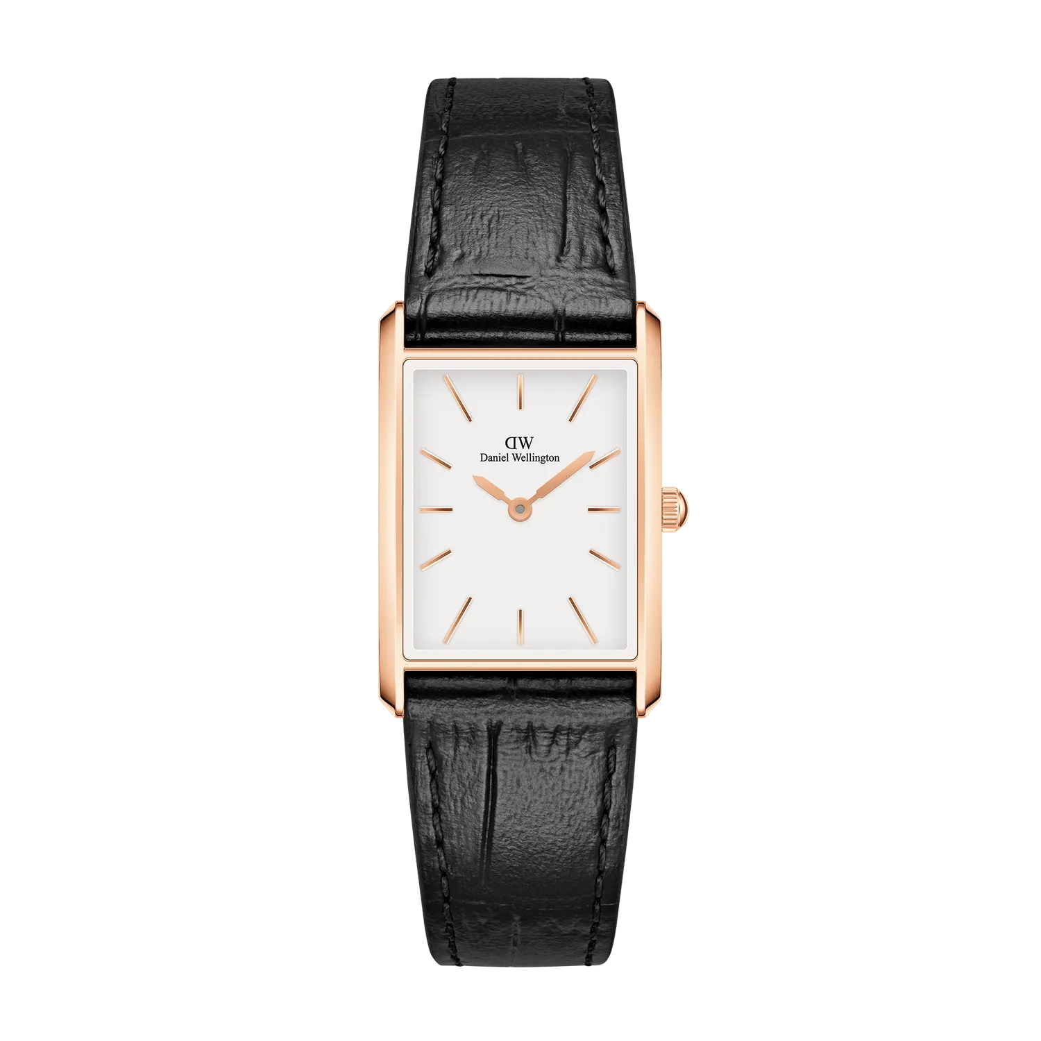 Daniel Wellington Bound Black Crocodile Rose Gold Watch DW00100693