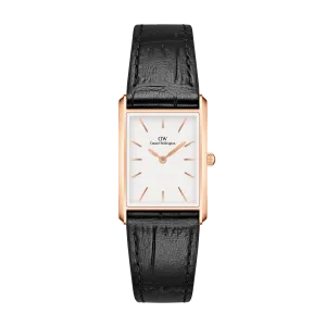 Daniel Wellington Bound Black Crocodile Rose Gold Watch DW00100693