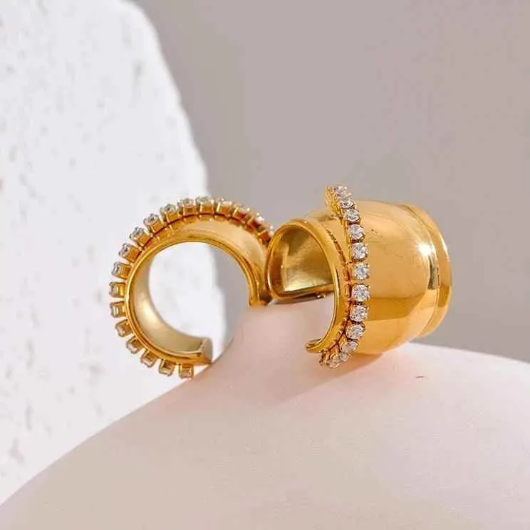 Earrings Charm Jewelry - Stainless Steel - C Shape Fashion - YH3654A