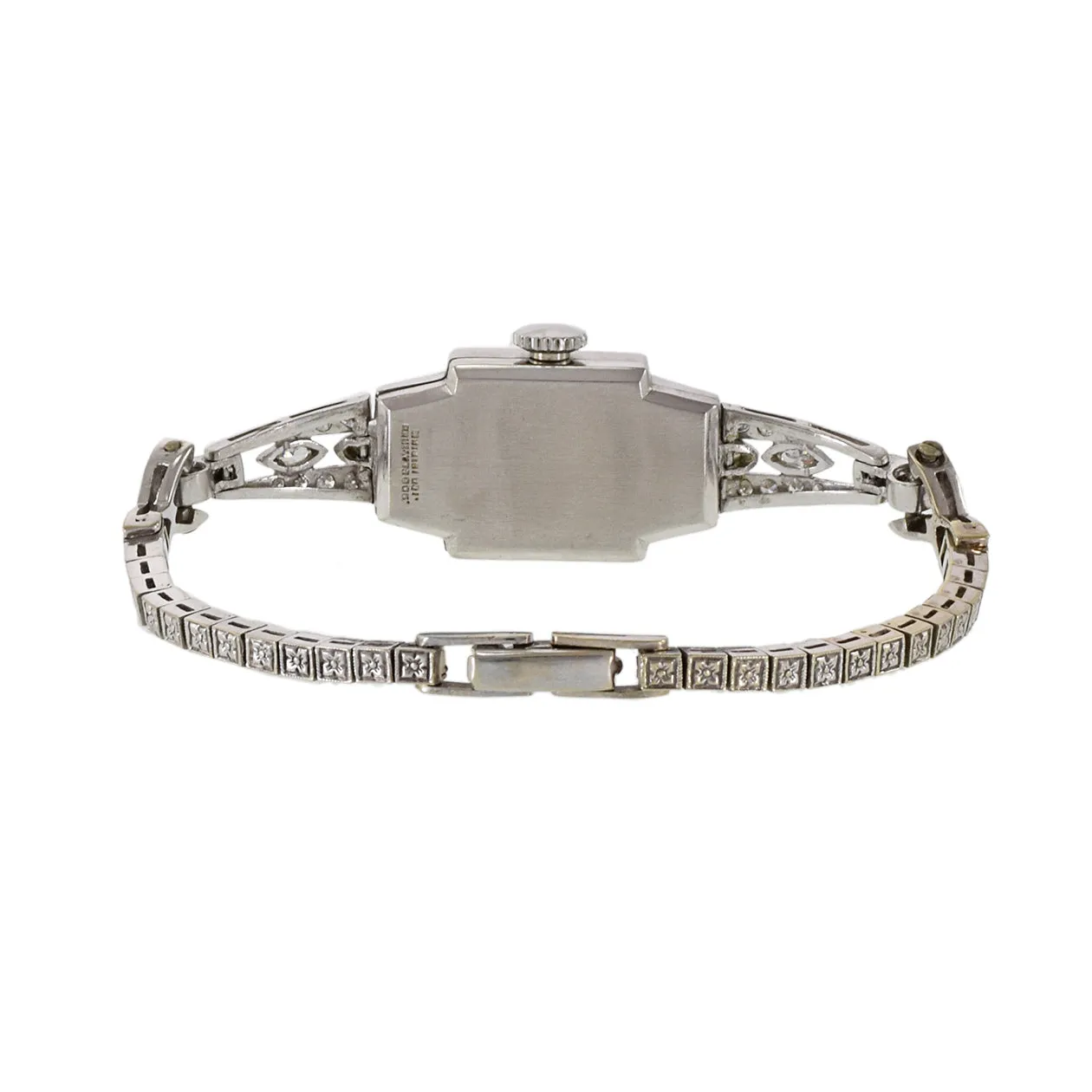 Elgin 1940's Ladies Cocktail Platinum and Diamond Watch