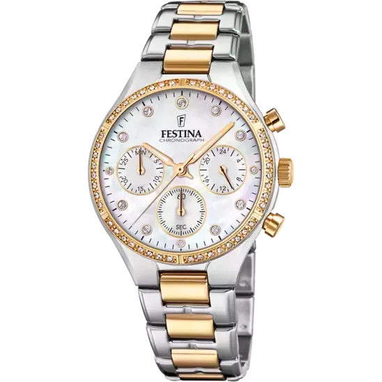 Festina Boyfriend Mother of Pearl Dial Stainless Steel Bracelet Men's Watch F20402/1