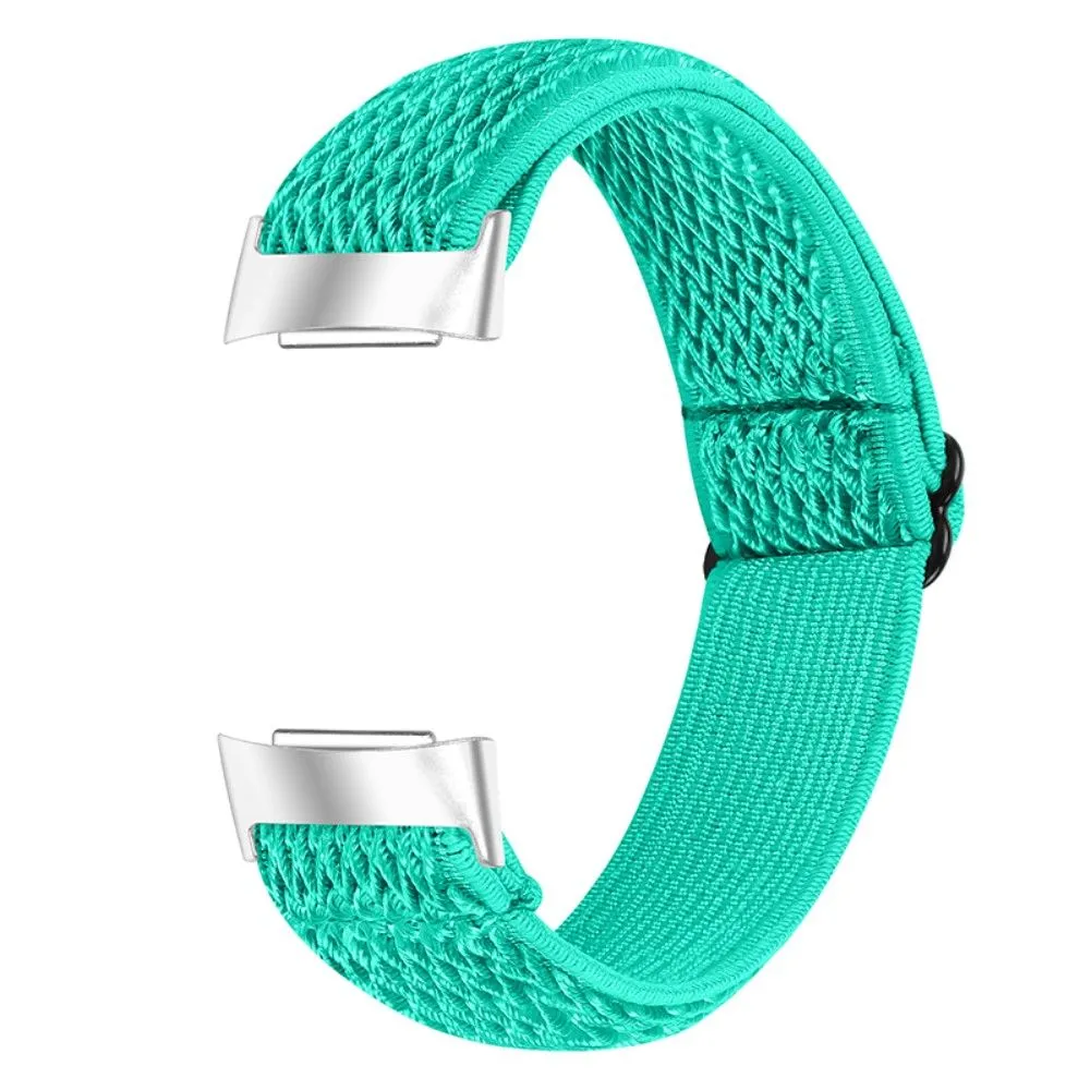 Fitbit Charge 5 elastic nylon watch strap - Mint Green