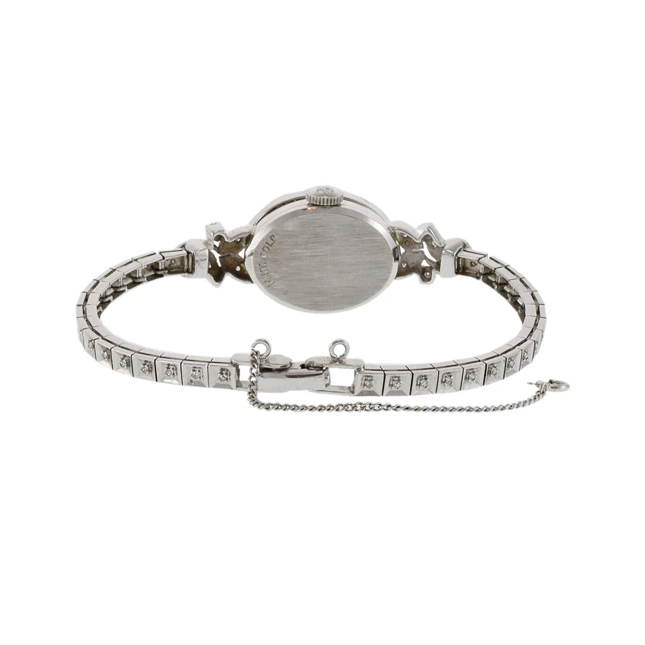 Hamilton 1950's Ladies 14KT White Gold Diamond Cocktail Watch