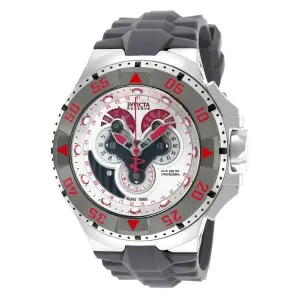 Invicta Men's Excursion Chronograph Stainless Steel Grey Silicone Watch 18561