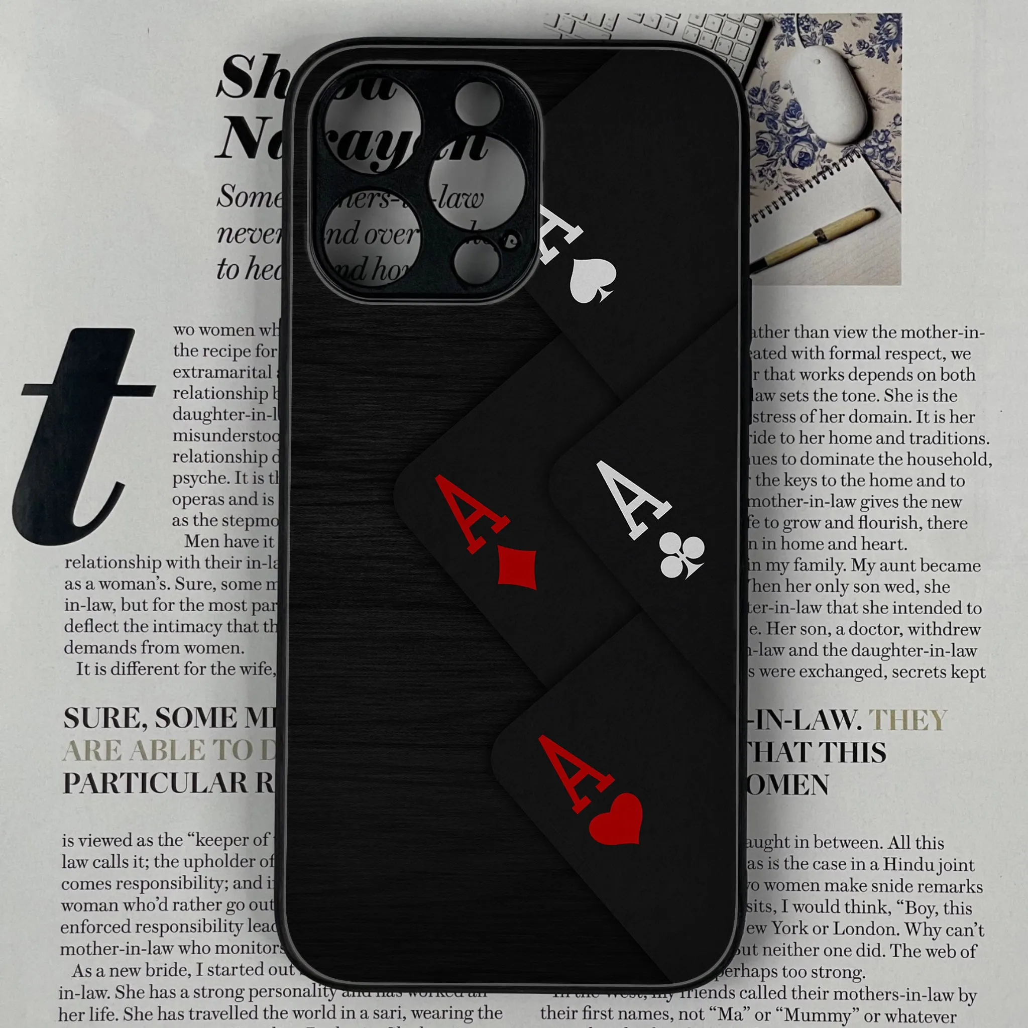Iphone 14 Pro  Black Lovers Series Glossy Phone Case