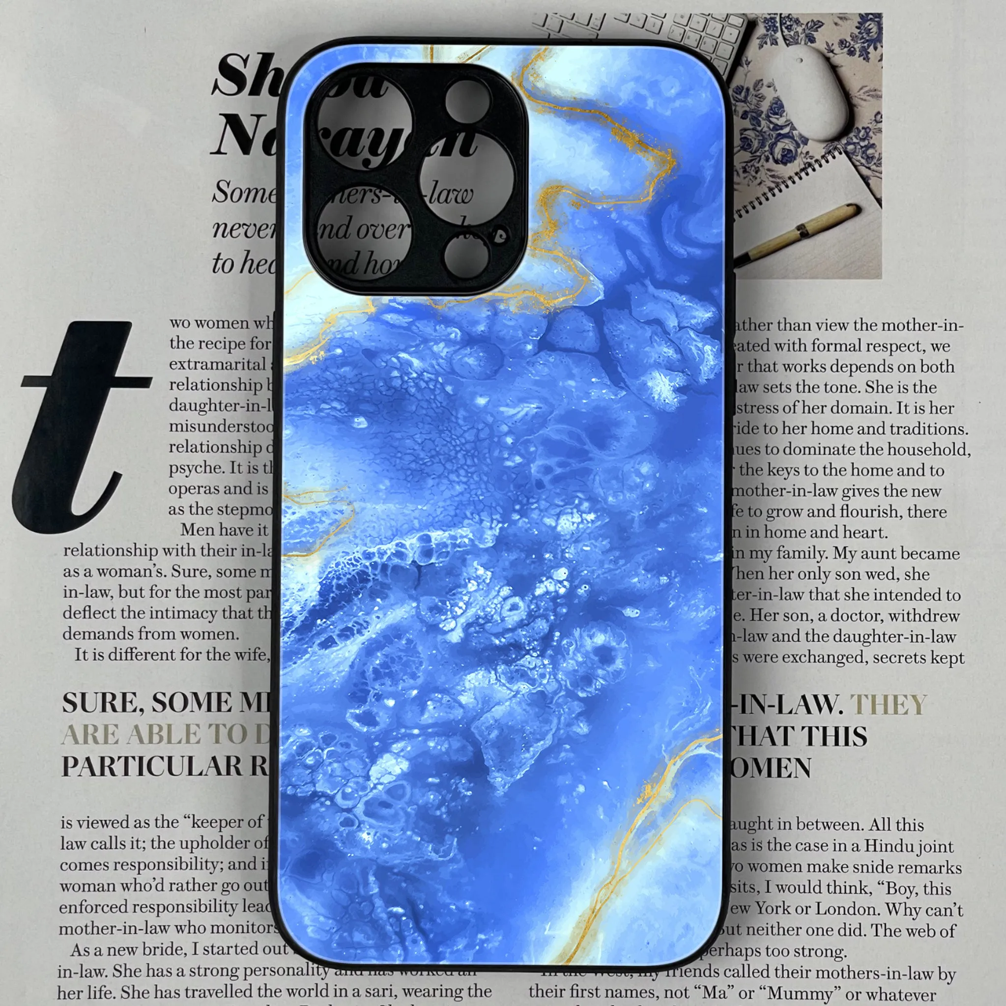 Iphone 14 pro Max Blue Marble Series