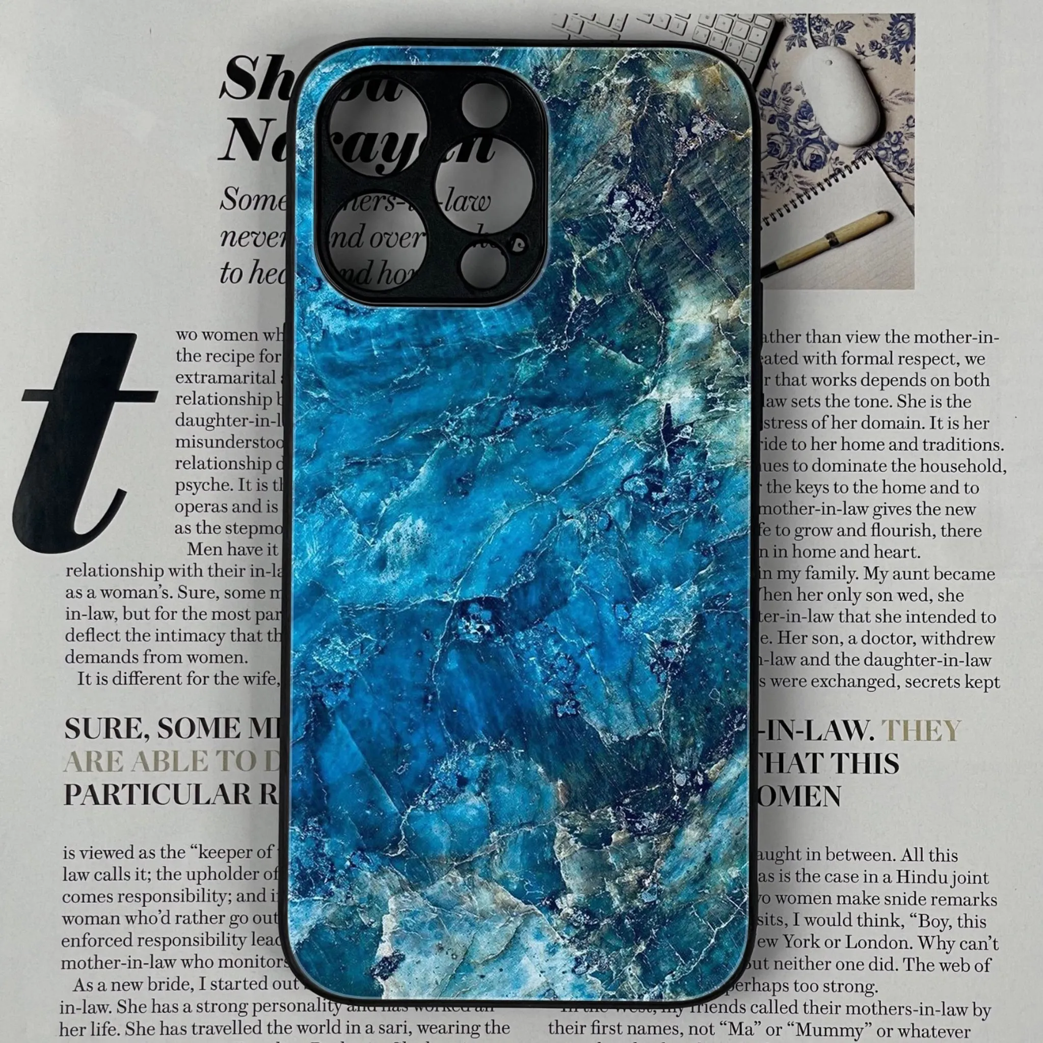 Iphone 14 pro Max Blue Marble Series
