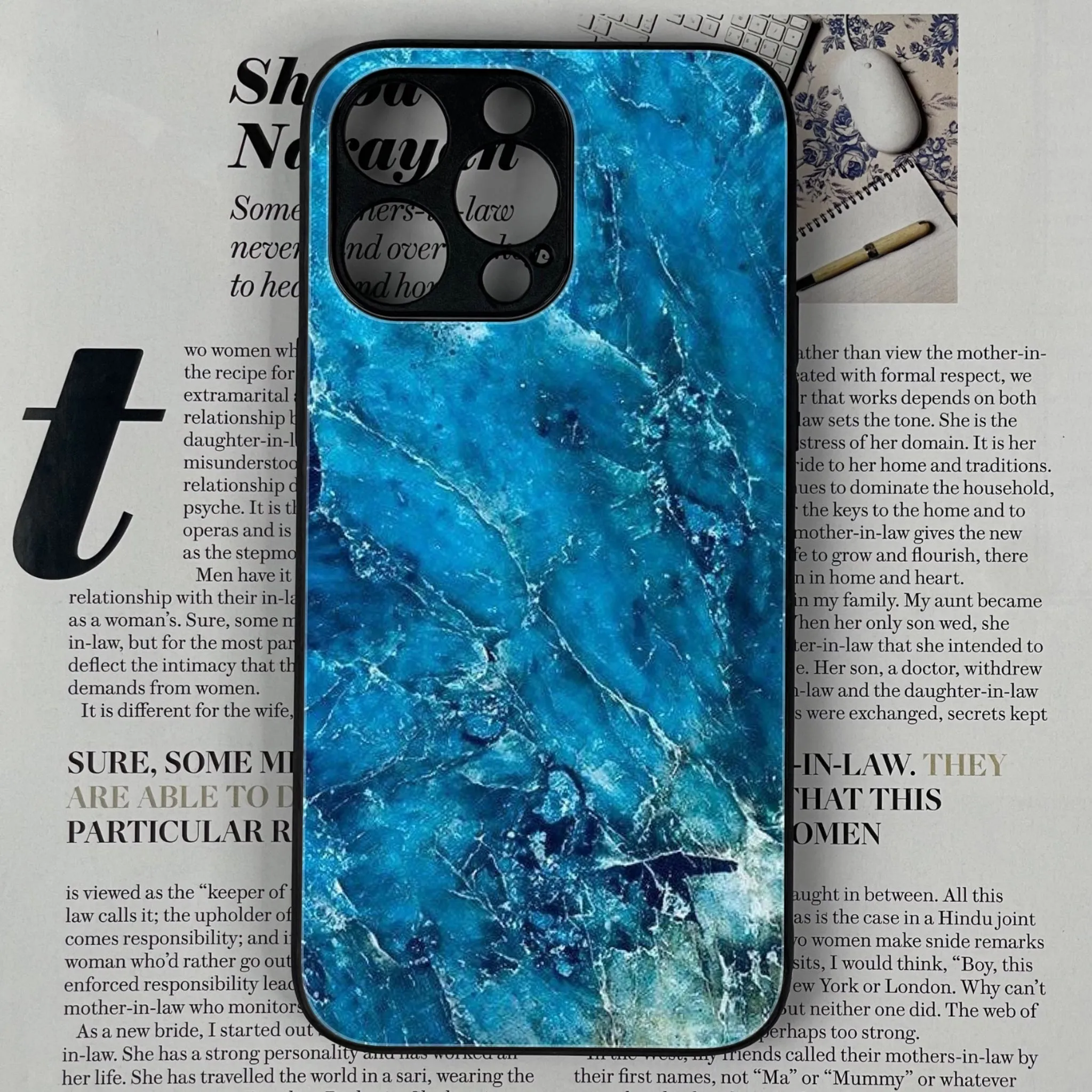 Iphone 14 pro Max Blue Marble Series