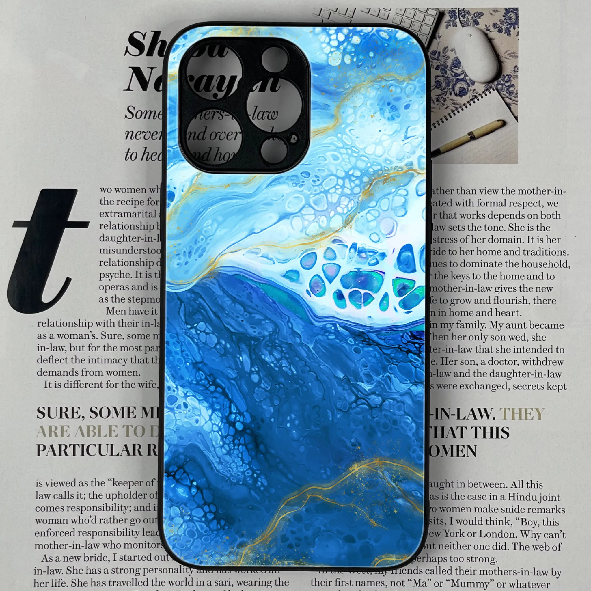 Iphone 14 pro Max Blue Marble Series