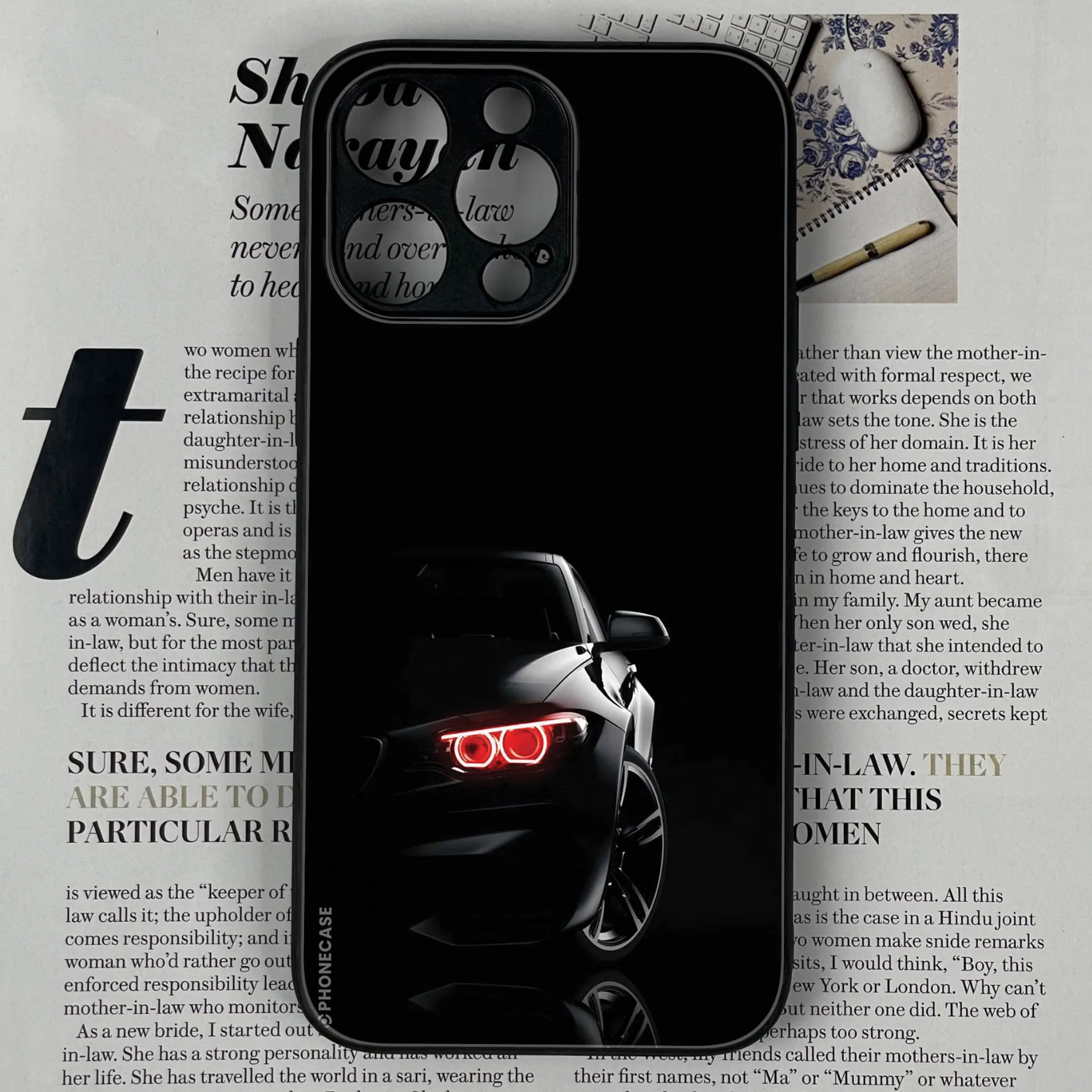 Iphone 15 pro  Black Lovers Series Glossy Phone Case