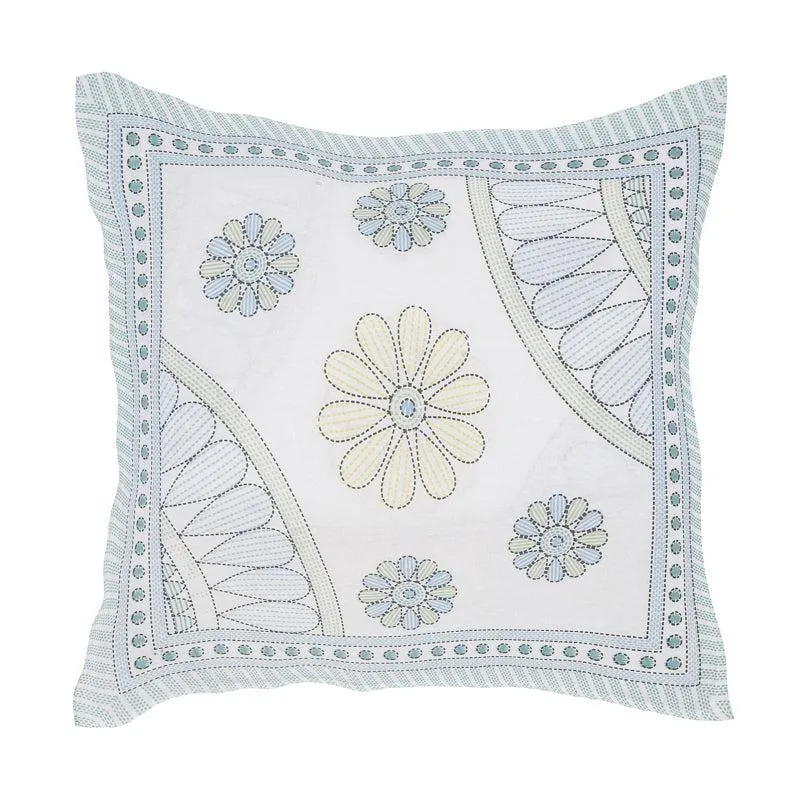 Madviya Floral Diwan Set (Blue) - Six Piece Set