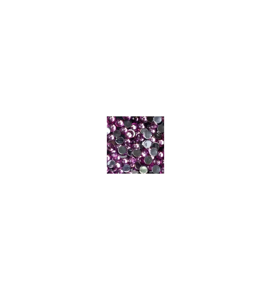 Magnetic Rhinestone Round L/Pink Large 100 pcs