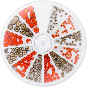 Magnetic Rhinestone Wheel Topaz and Hyacinth 6 sizes 270pcs