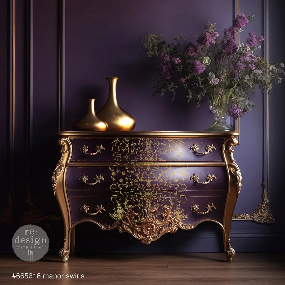 Manor Swirls {Gold Foil} Kacha® Décor Transfers {Re-Design}