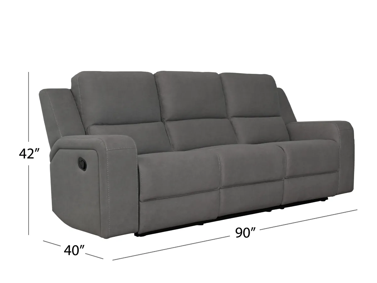 Margaret 2-pc Fabric Manual Reclining Sofa and Loveseat