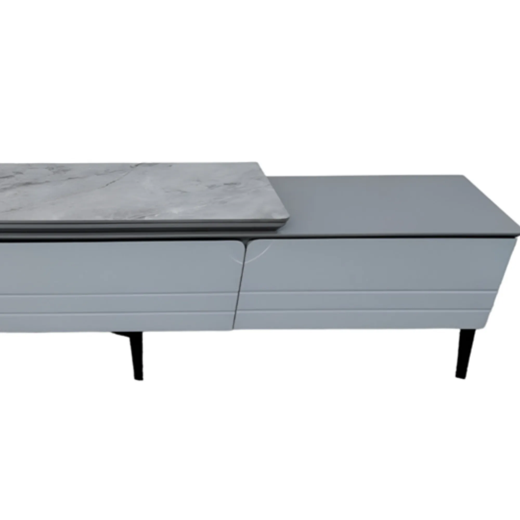 Modern Rectangular Marble Top Living Room TV Stand With Drawers And Shelves TV-68