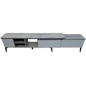 Modern Rectangular Marble Top Living Room TV Stand With Drawers And Shelves TV-68