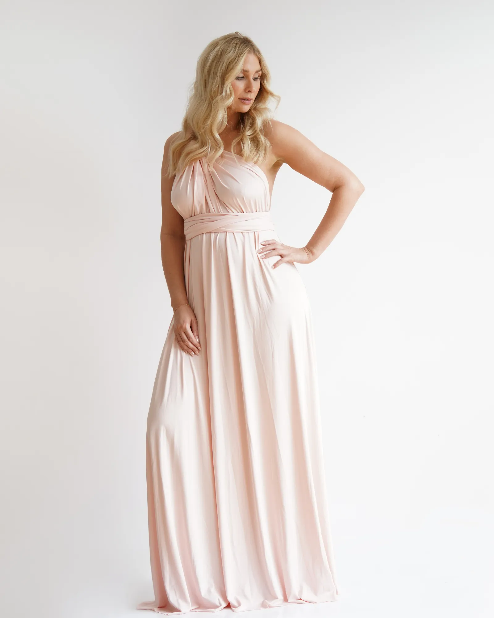Multiway Infinity Dress in Blush Pink