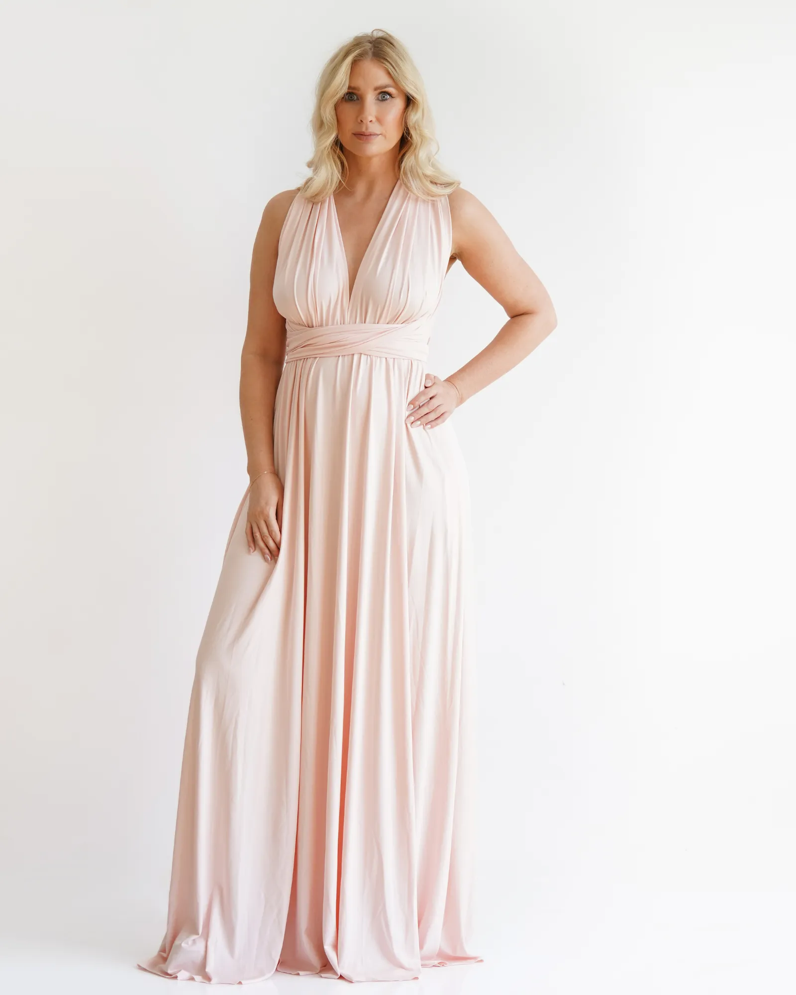 Multiway Infinity Dress in Blush Pink
