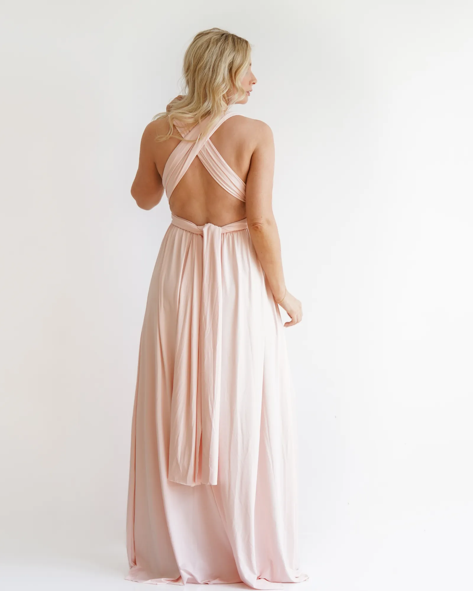 Multiway Infinity Dress in Blush Pink