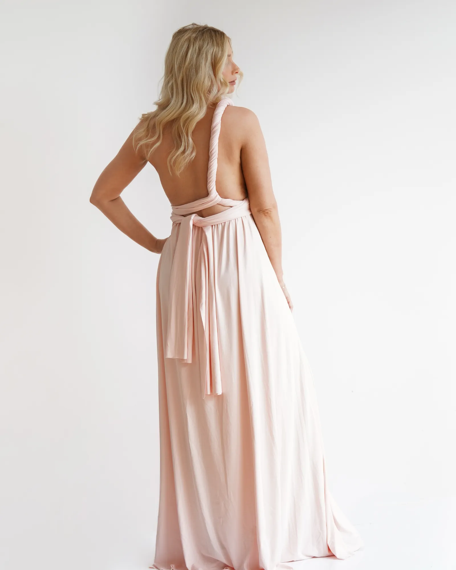 Multiway Infinity Dress in Blush Pink