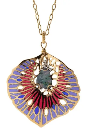 Opal, Diamond, and Enamel Orticoloa Necklace