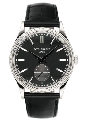 Patek Philippe Calatrava 6119G Charcoal Gray Dial Mens Watch Box Papers