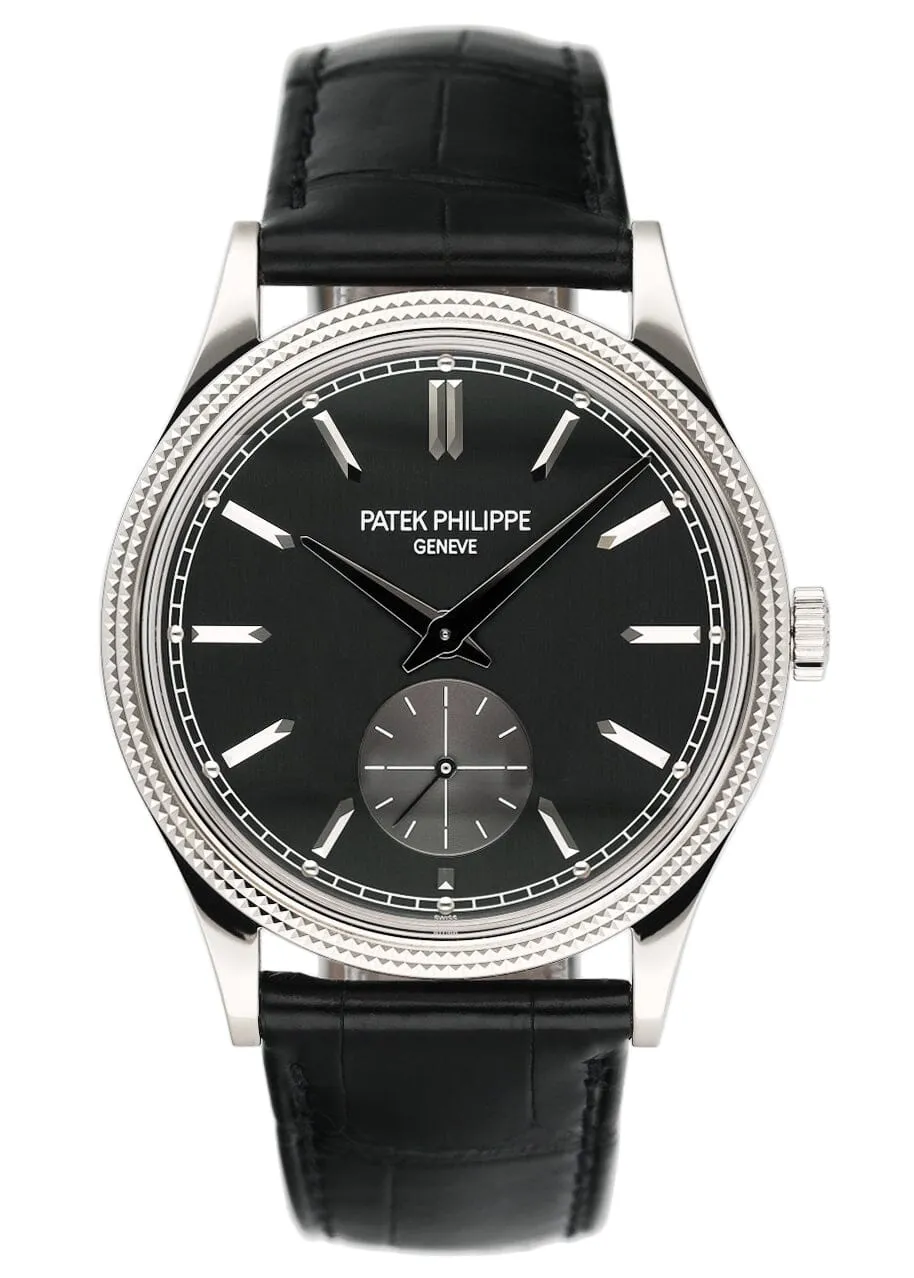 Patek Philippe Calatrava 6119G Charcoal Gray Dial Mens Watch Box Papers