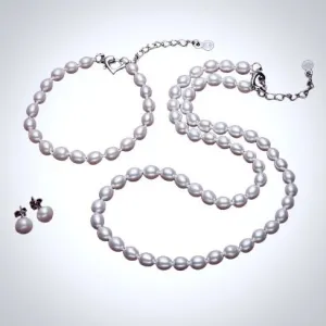 "Maybelle" - Natural Freshwater Pearl 3-Piece Bridal Jewelry Set