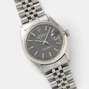 Rolex Datejust 1601 Grey Pie Pan Dial