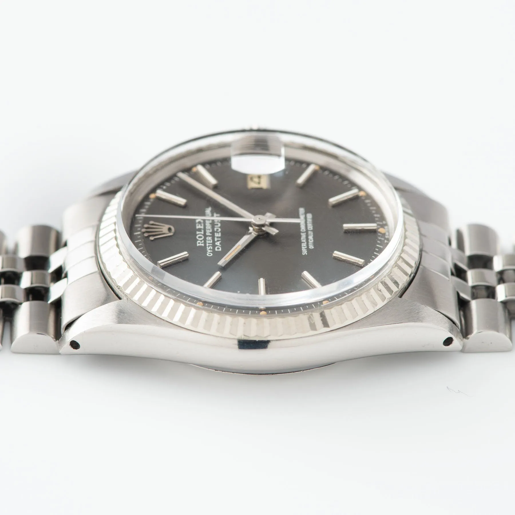 Rolex Datejust 1601 Grey Pie Pan Dial