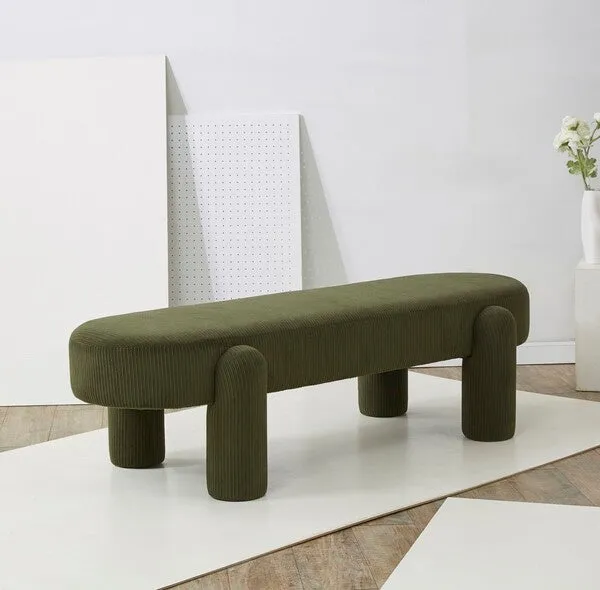 Safavieh Couture Laurence Corduroy Bench, SFV5110
